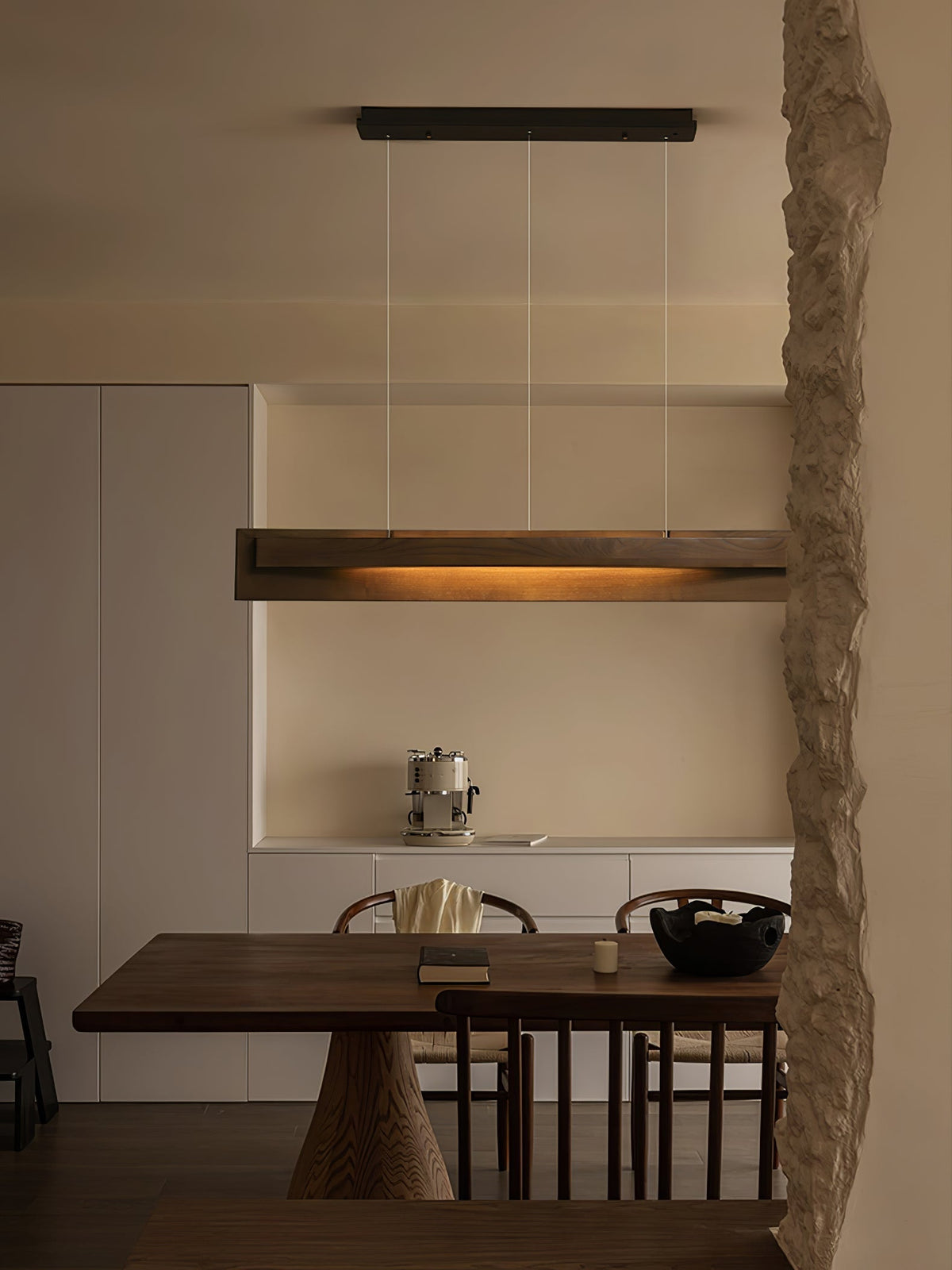 Zaraeyra lámpara colgante minimalista de madera