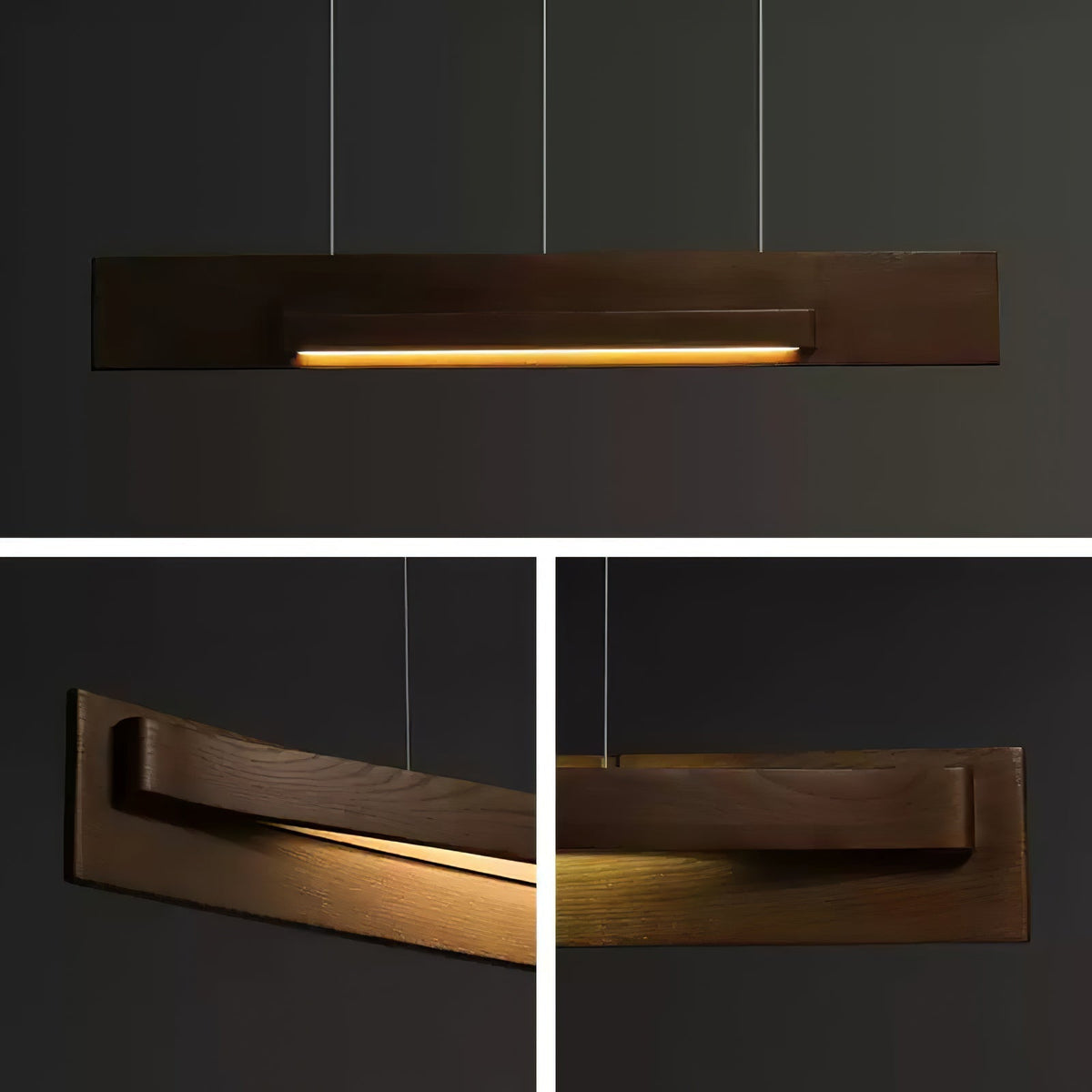 Zaraeyra lámpara colgante minimalista de madera
