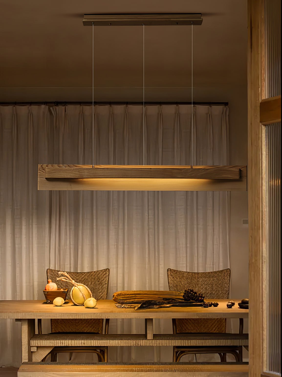 Zaraeyra lámpara colgante minimalista de madera