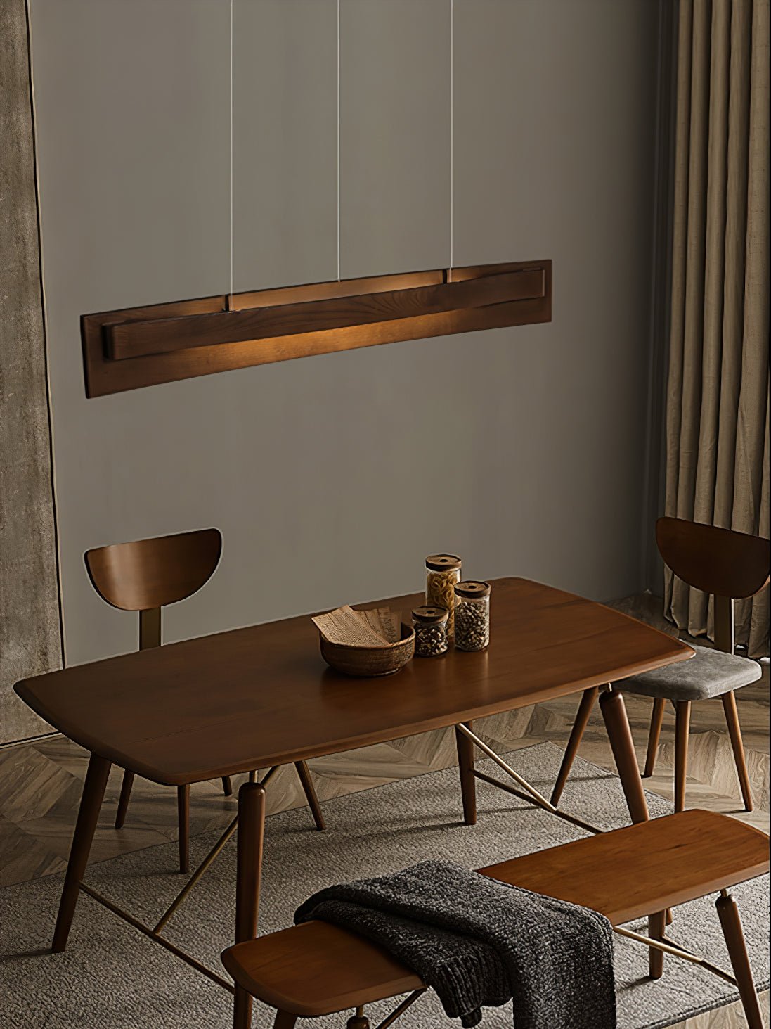 Zaraeyra lámpara colgante minimalista de madera