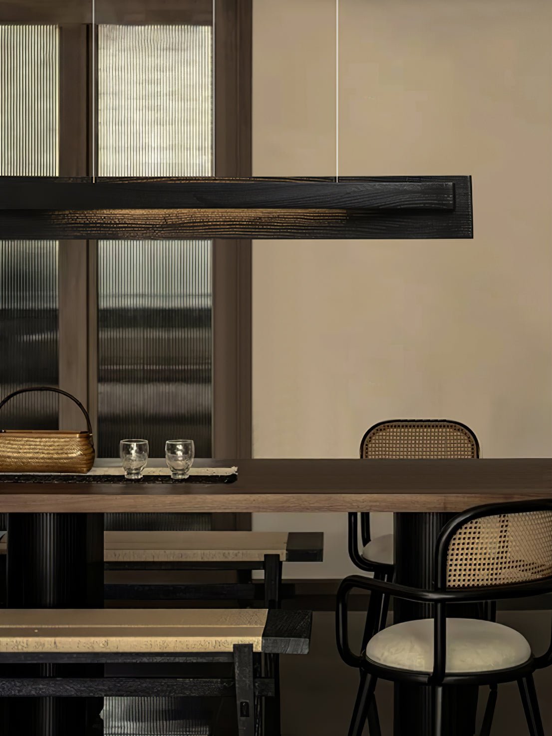 Zaraeyra lámpara colgante minimalista de madera