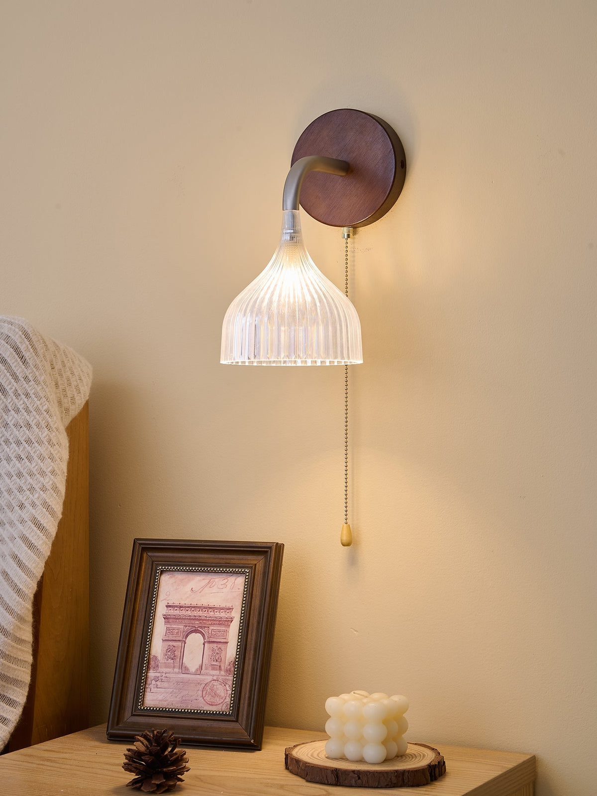 Cimararae aplique de pared elegancia de estilo clásico de madera