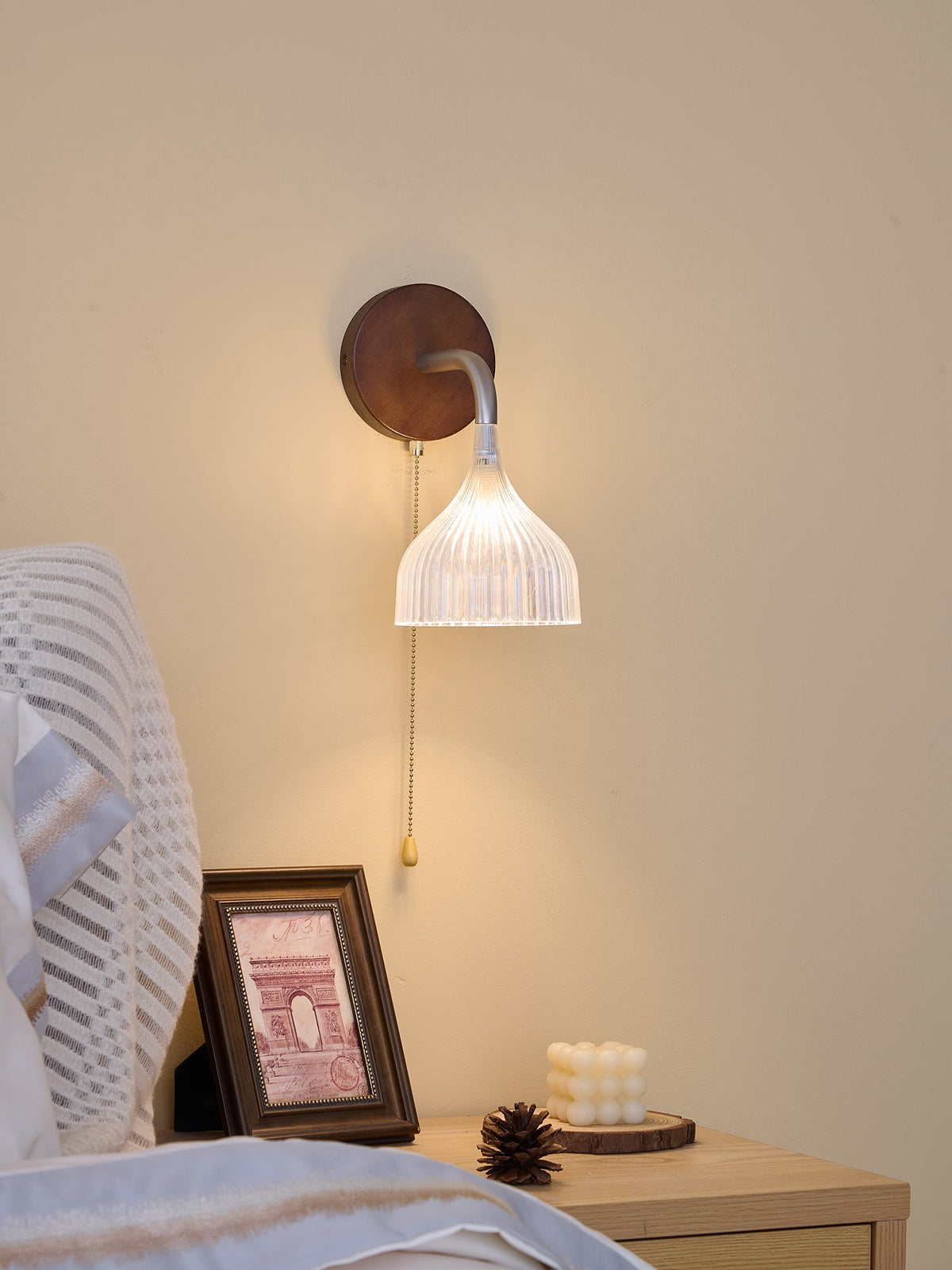 Cimararae aplique de pared elegancia de estilo clásico de madera