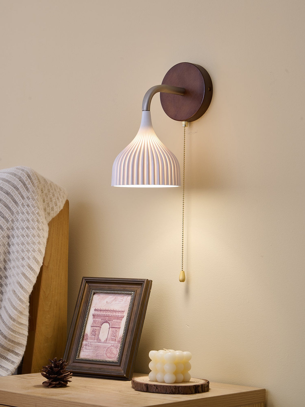 Cimararae aplique de pared elegancia de estilo clásico de madera