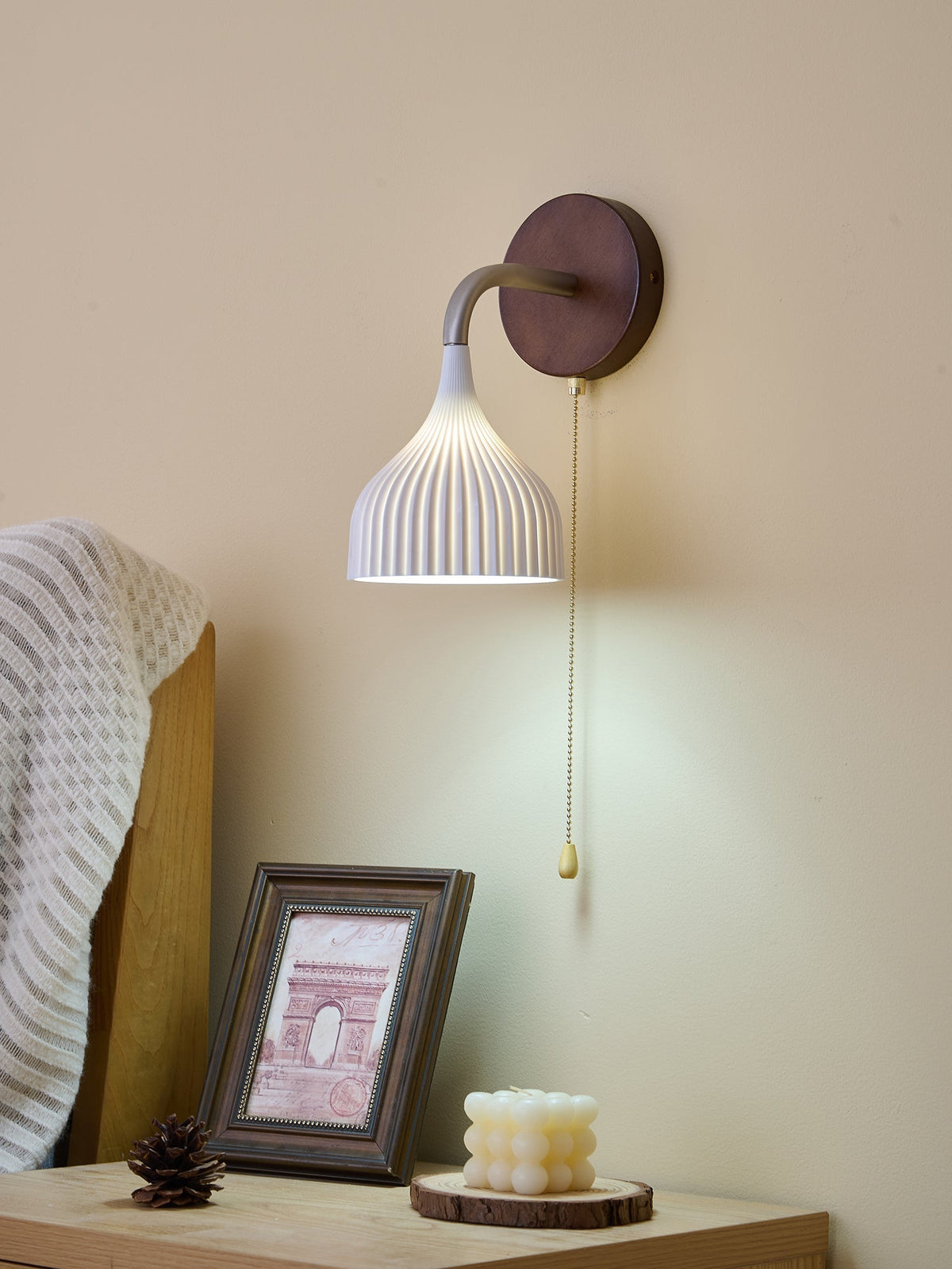 Cimararae aplique de pared elegancia de estilo clásico de madera