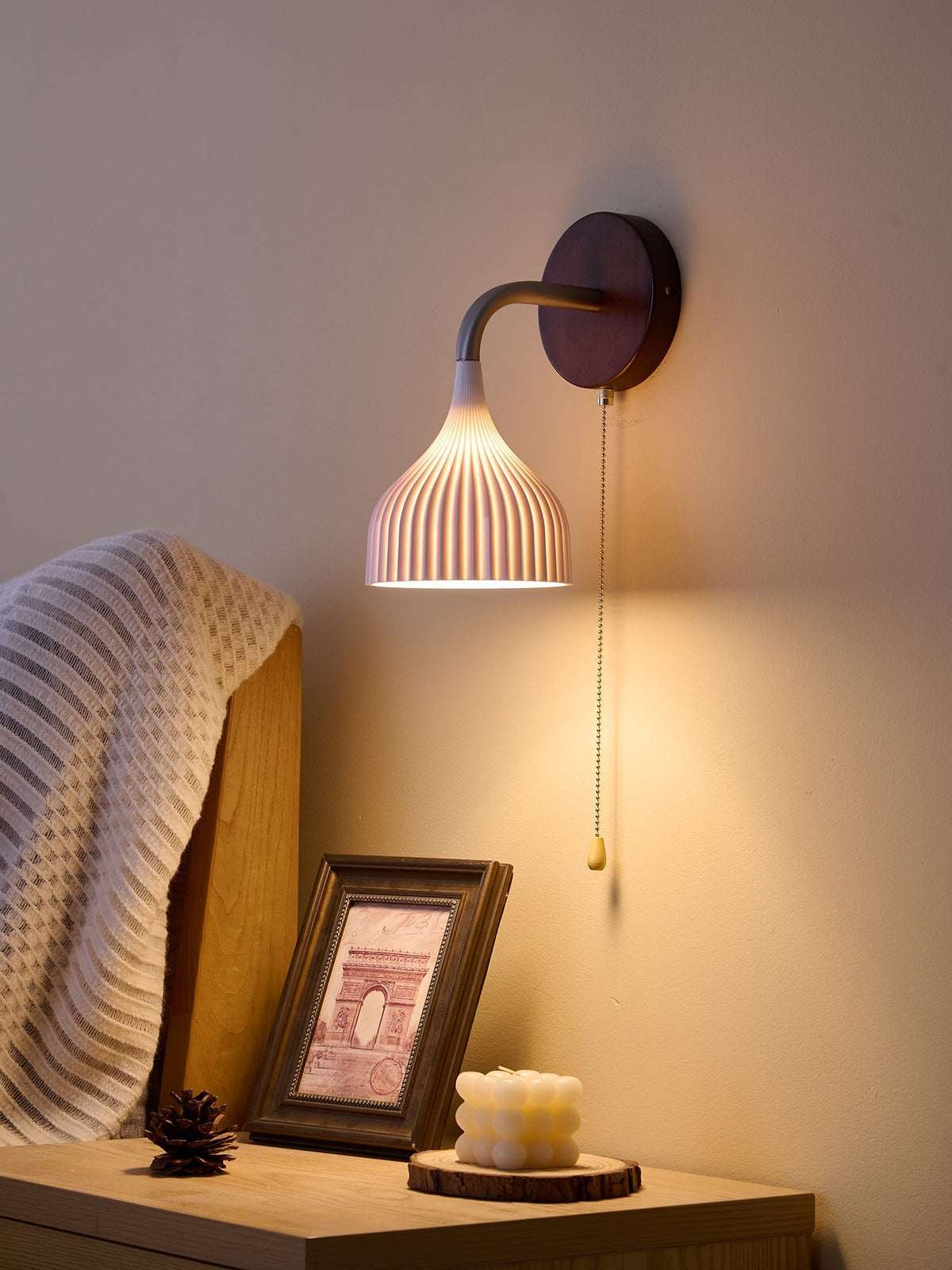 Cimararae aplique de pared elegancia de estilo clásico de madera