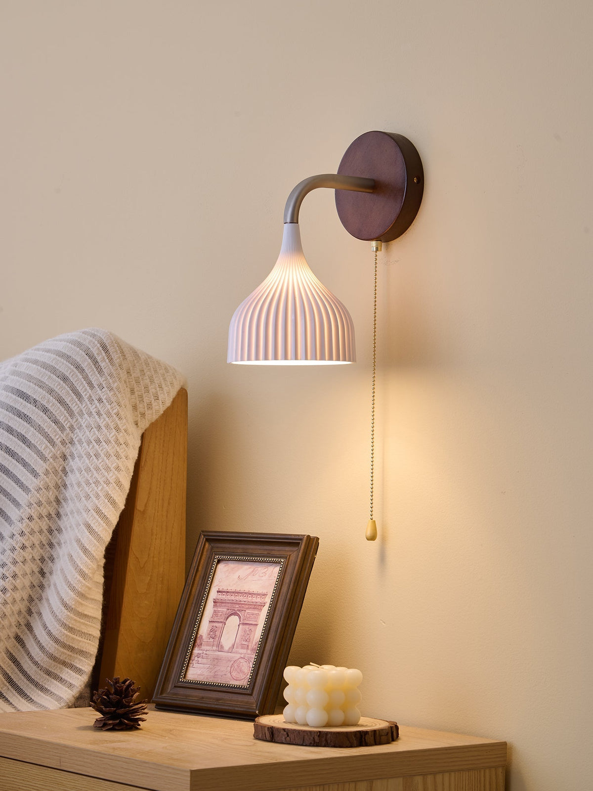Cimararae aplique de pared elegancia de estilo clásico de madera