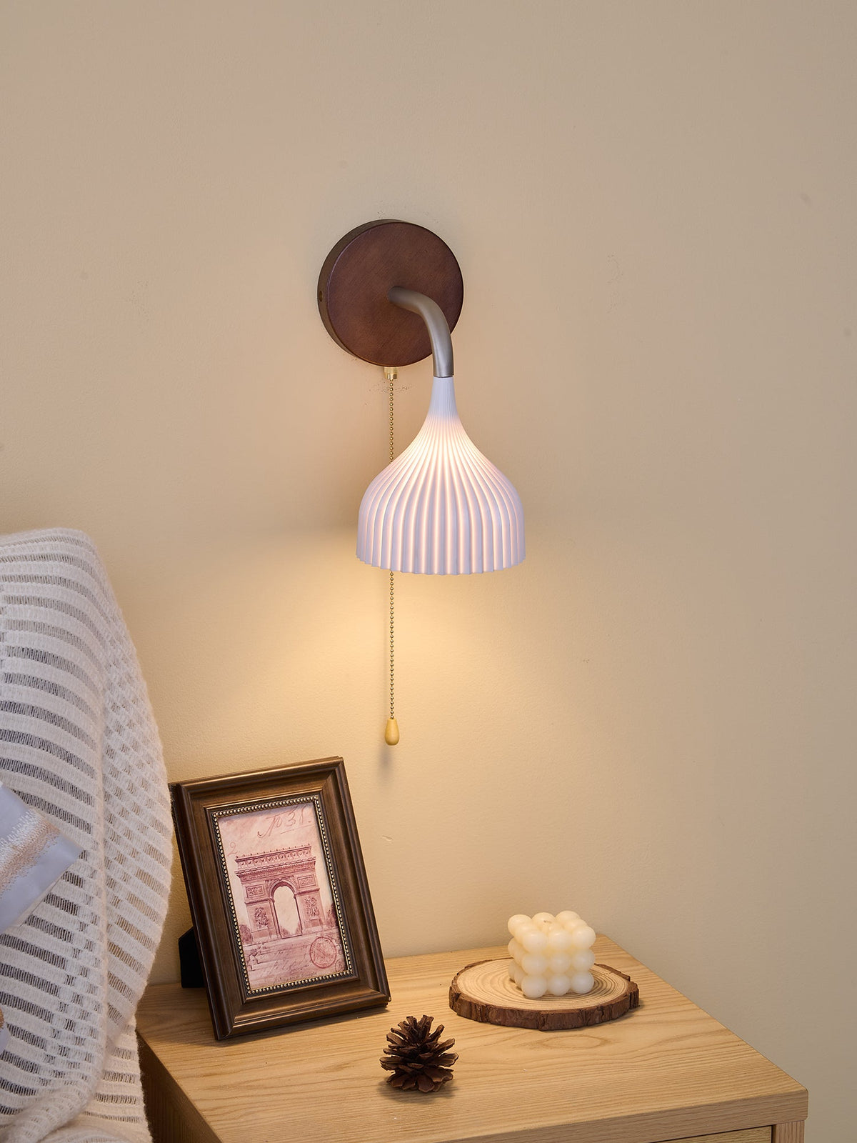 Cimararae aplique de pared elegancia de estilo clásico de madera