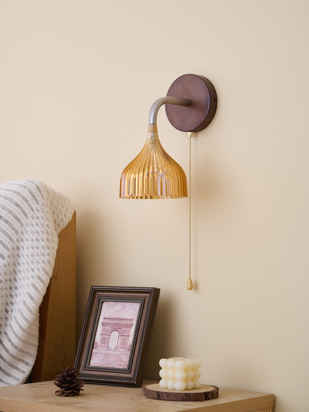 Cimararae aplique de pared elegancia de estilo clásico de madera