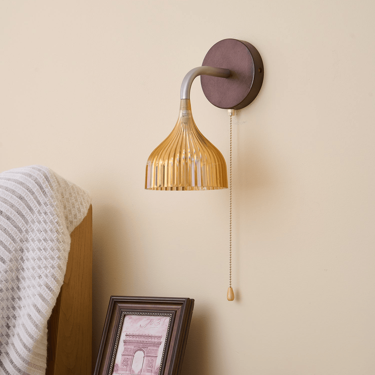 Cimararae aplique de pared elegancia de estilo clásico de madera