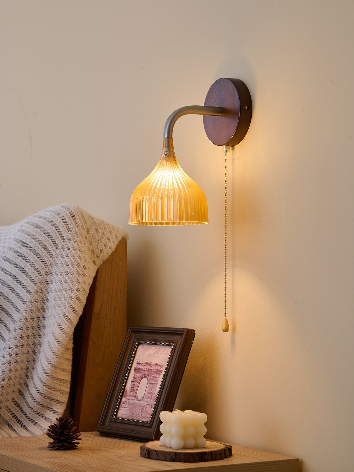 Cimararae aplique de pared elegancia de estilo clásico de madera