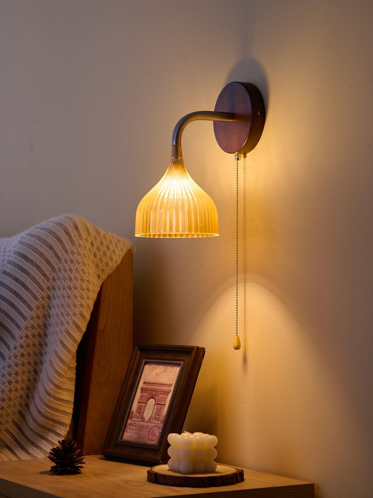 Cimararae aplique de pared elegancia de estilo clásico de madera