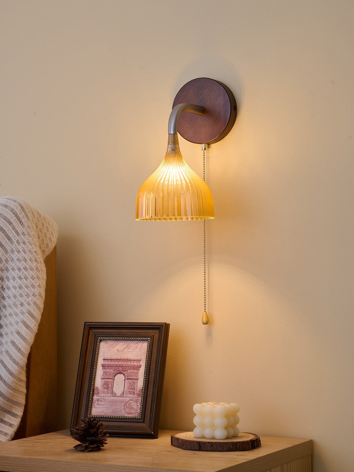 Cimararae aplique de pared elegancia de estilo clásico de madera