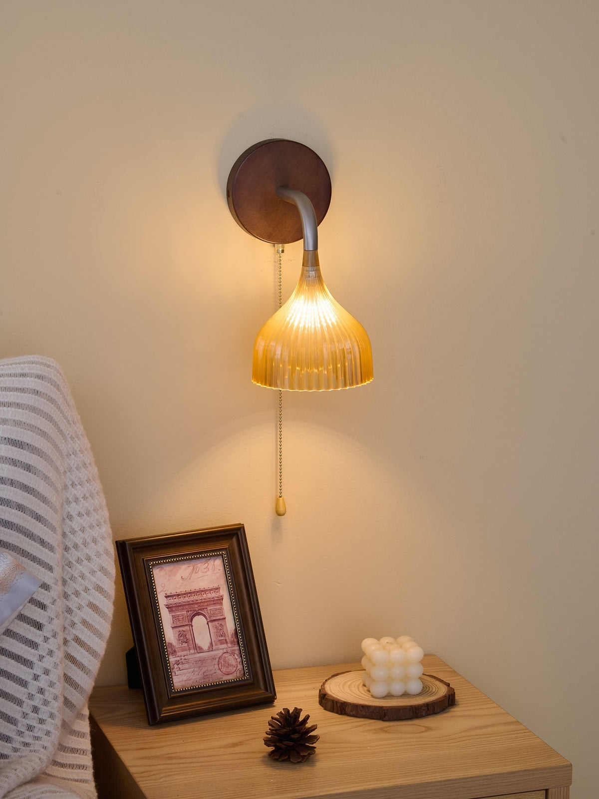 Cimararae aplique de pared elegancia de estilo clásico de madera