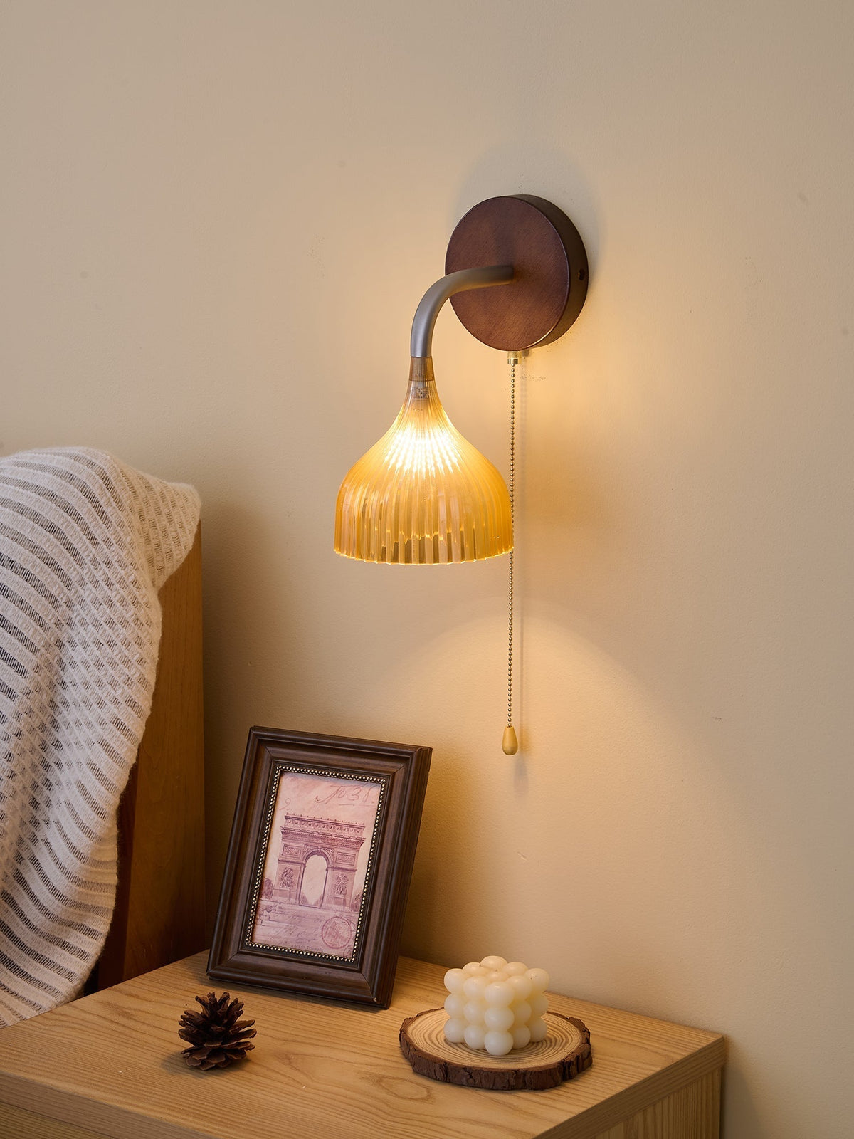 Cimararae aplique de pared elegancia de estilo clásico de madera