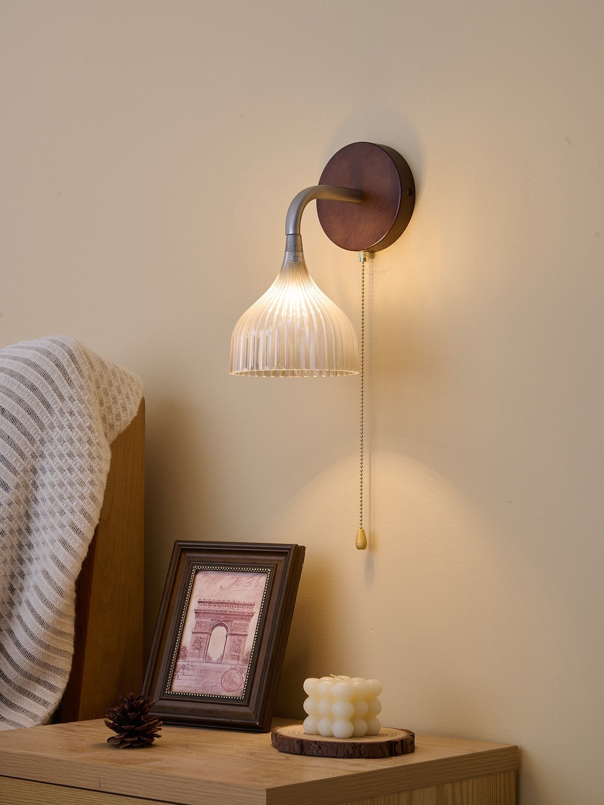 Cimararae aplique de pared elegancia de estilo clásico de madera