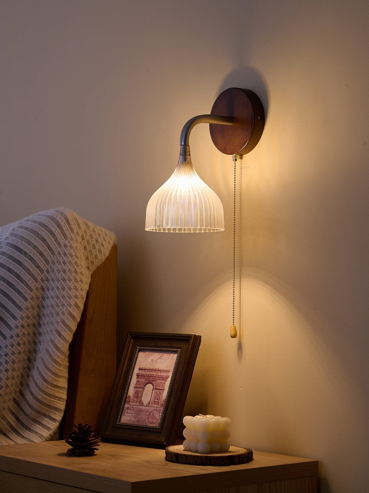 Cimararae aplique de pared elegancia de estilo clásico de madera