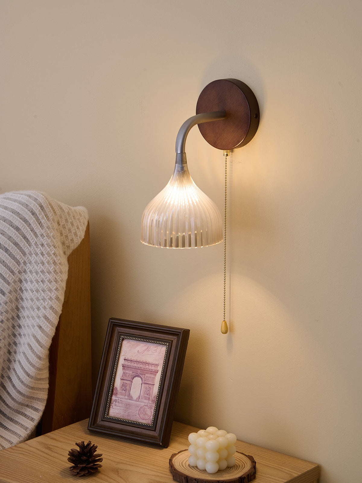 Cimararae aplique de pared elegancia de estilo clásico de madera