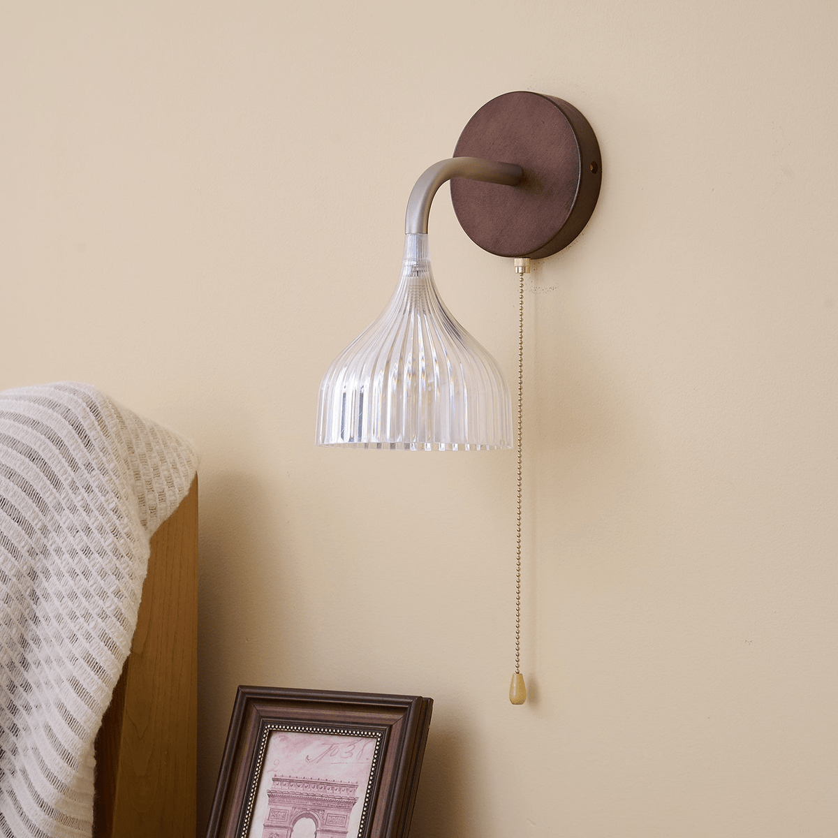 Cimararae aplique de pared elegancia de estilo clásico de madera