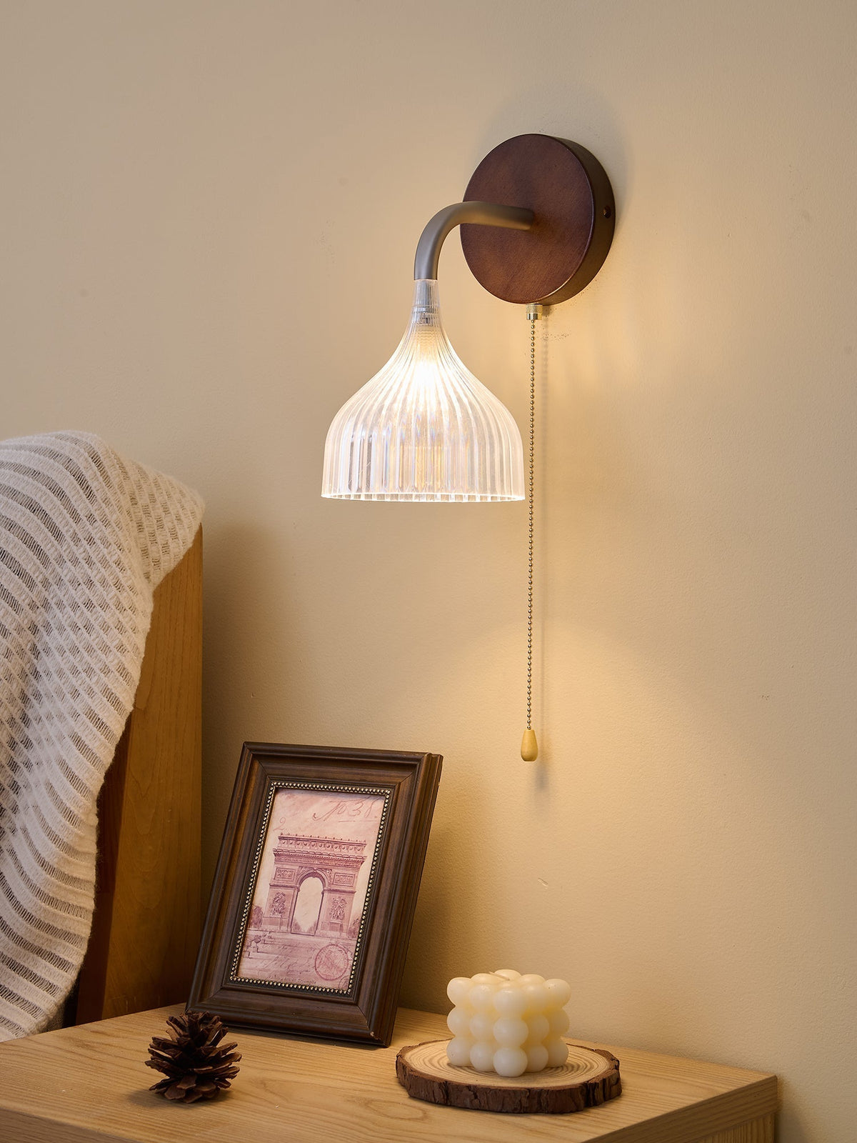Cimararae aplique de pared elegancia de estilo clásico de madera