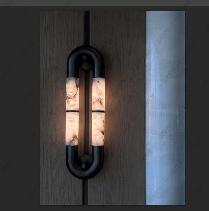 Gloxa Arc Twin aplique de pared alabastro