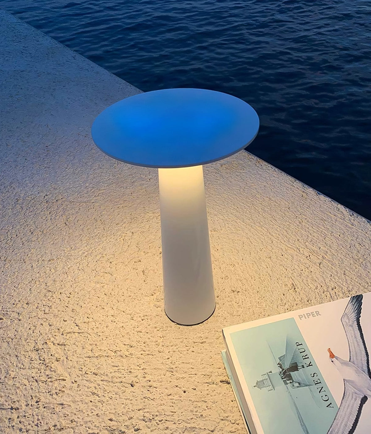 Gwil Disk luminaria exterior para mesa