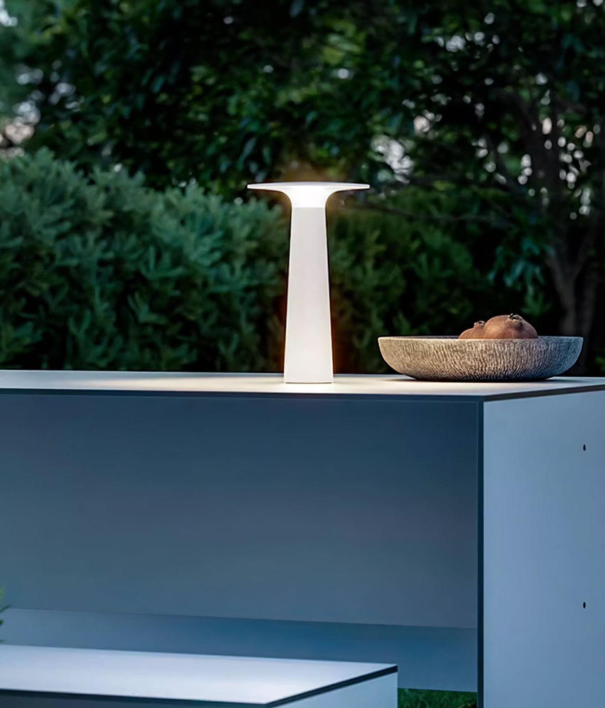 Gwil Disk luminaria exterior para mesa