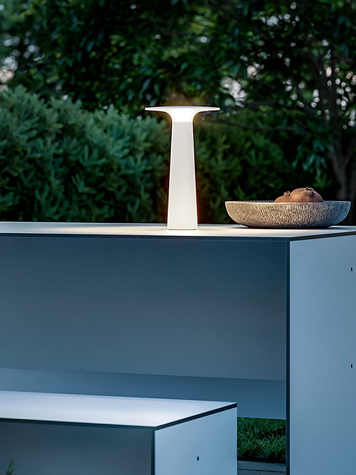 Gwil Disk luminaria exterior para mesa