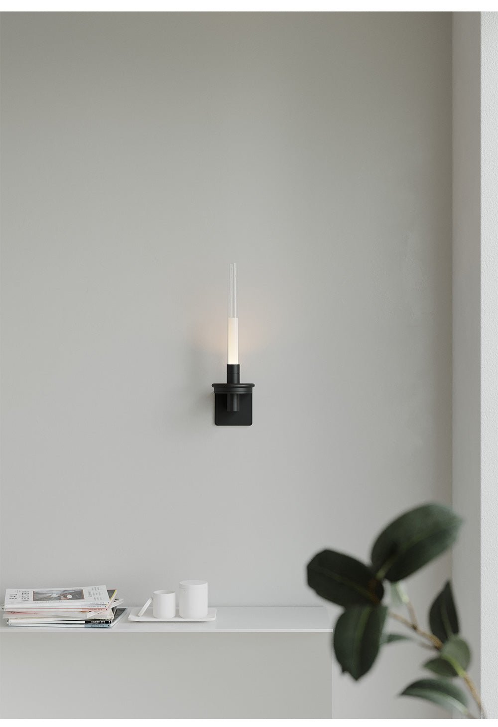 Ripz aplique de pared de vidrio recargable