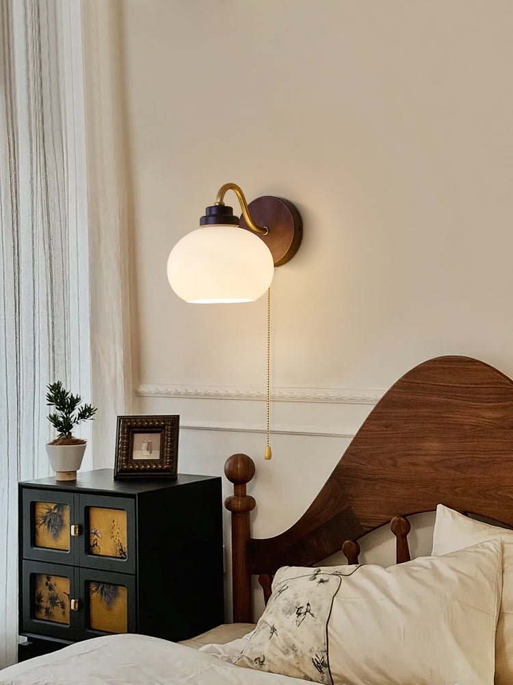 Bobble Aplique de pared Vidrio Madera Premium Nórdico Arte