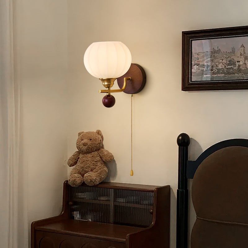 Bobble Aplique de pared Vidrio Madera Premium Nórdico Arte
