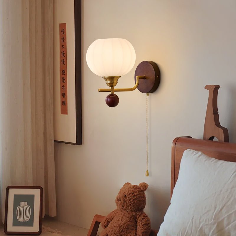 Bobble Aplique de pared Vidrio Madera Premium Nórdico Arte