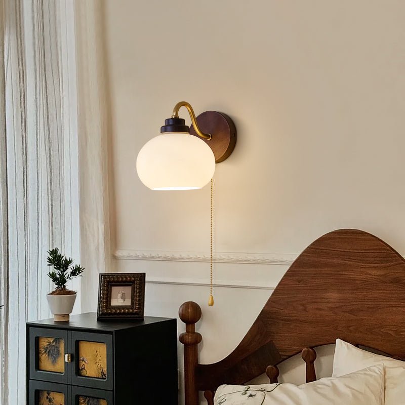Bobble Aplique de pared Vidrio Madera Premium Nórdico Arte