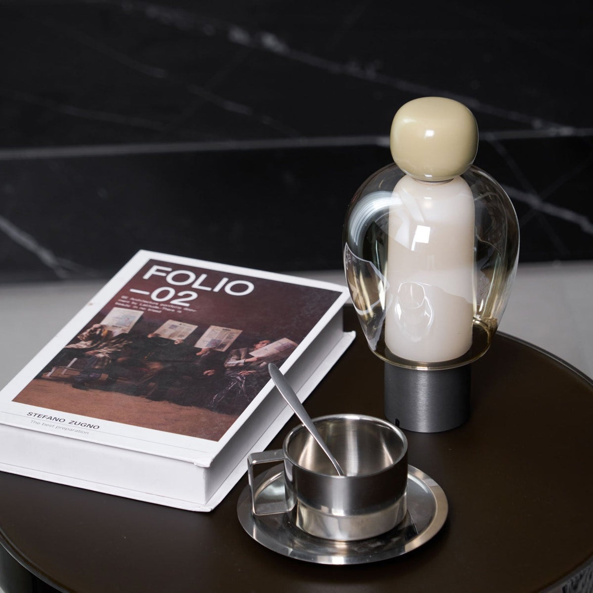 Nara lámpara de mesa artística de vidrio
