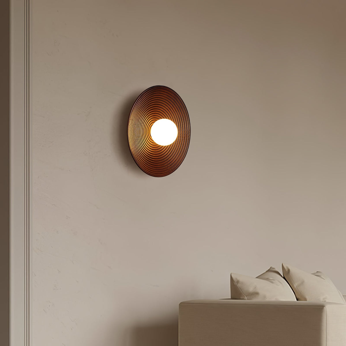 Aldenise aplique de pared de madera estilo nórdico con contorno artístico