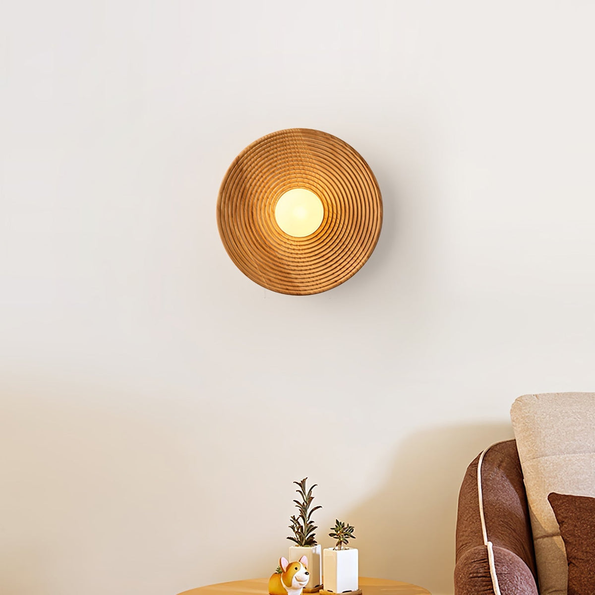 Aldenise aplique de pared de madera estilo nórdico con contorno artístico