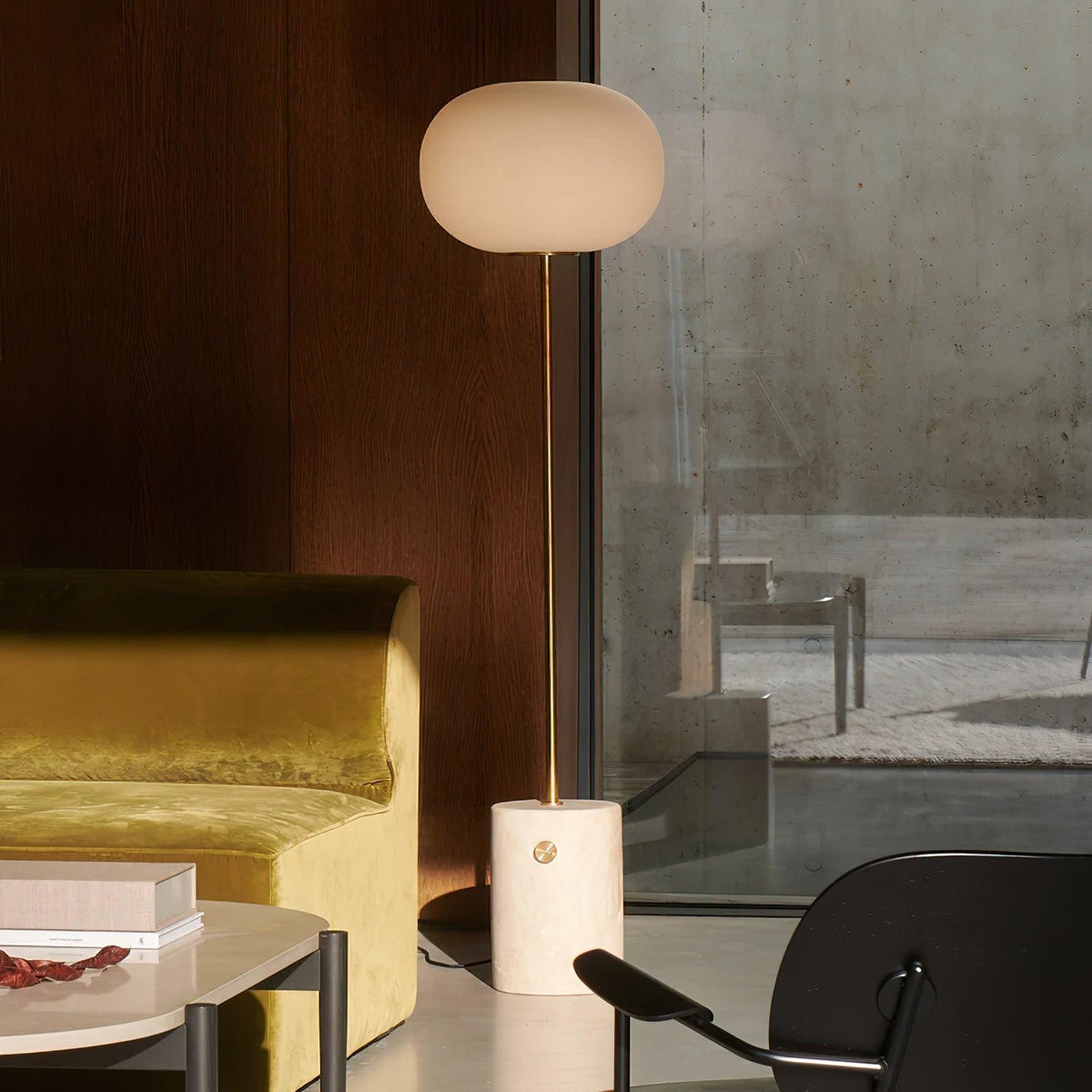 Iloryra Column-Base de travertino lámpara de pie