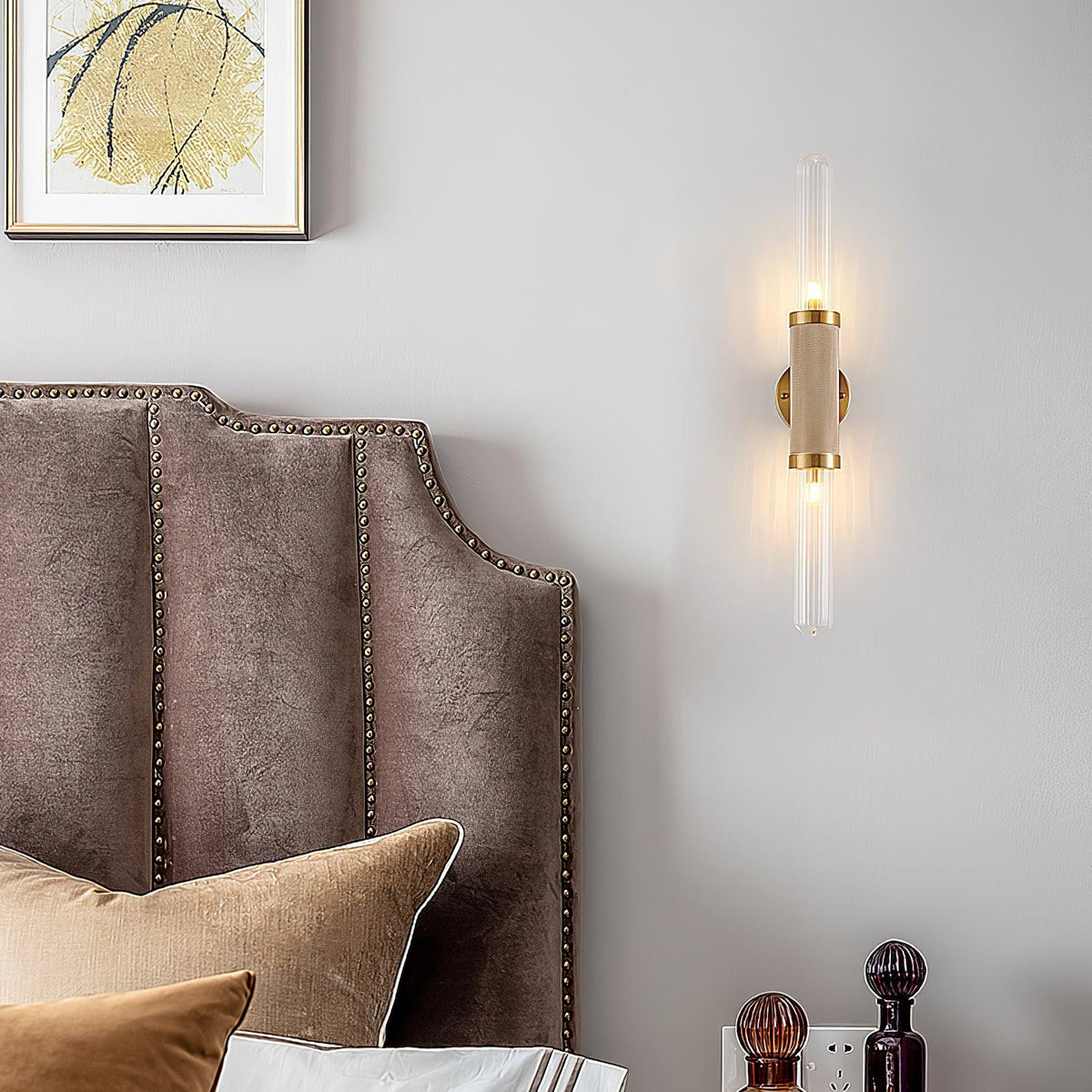 Alorira aplique de pared columnar de vidrio estilo nórdico