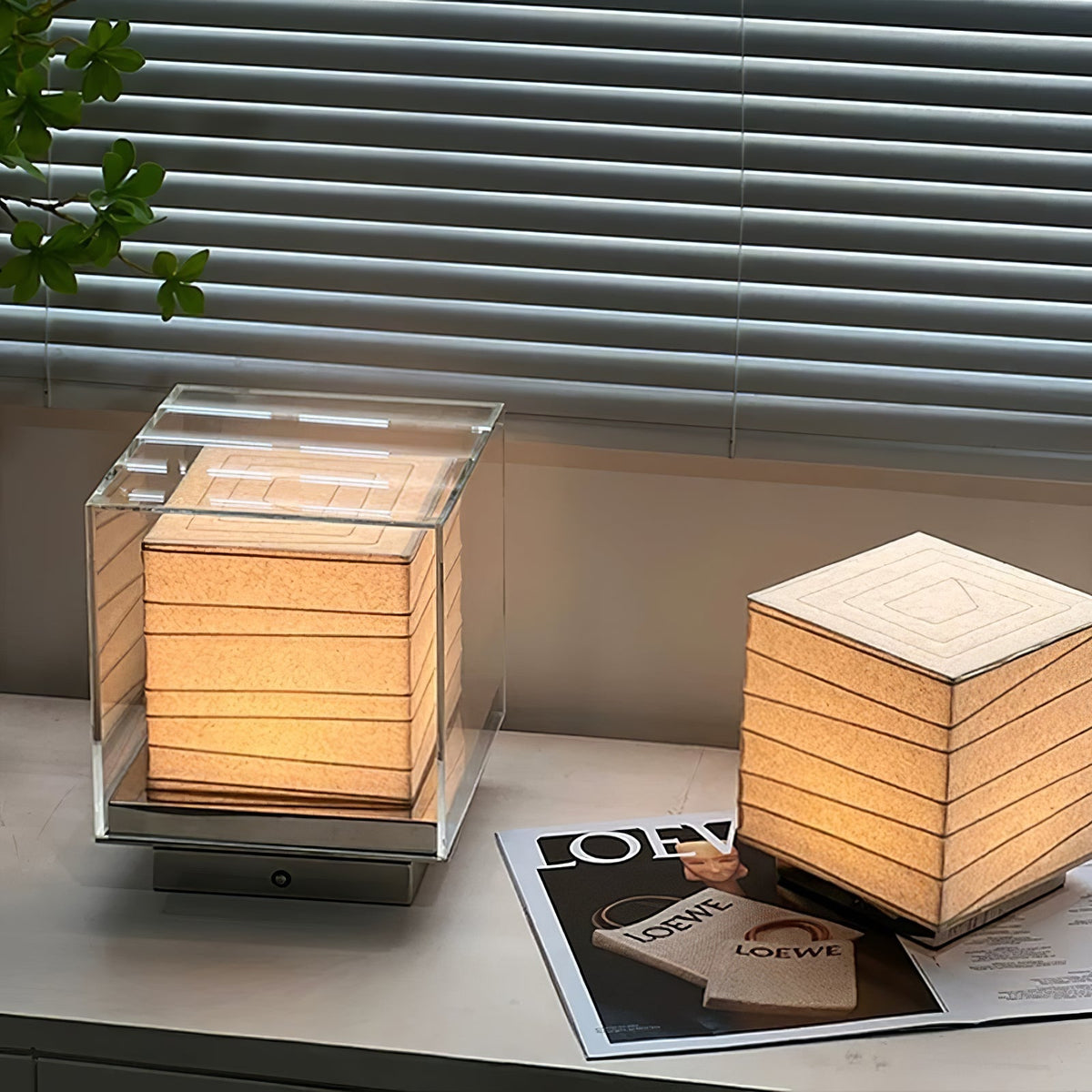 Pryn lámpara de mesa Cube