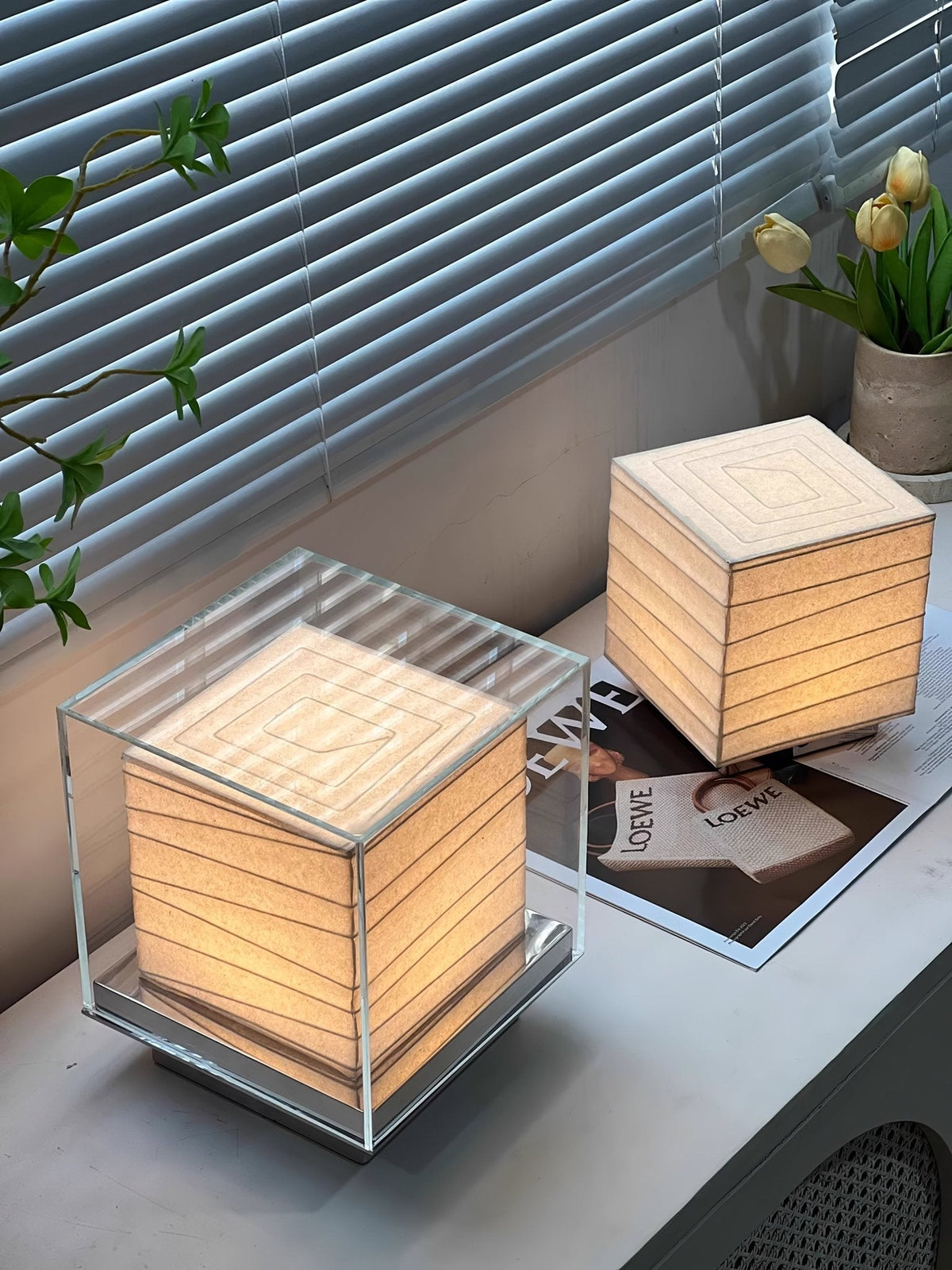 Pryn lámpara de mesa Cube
