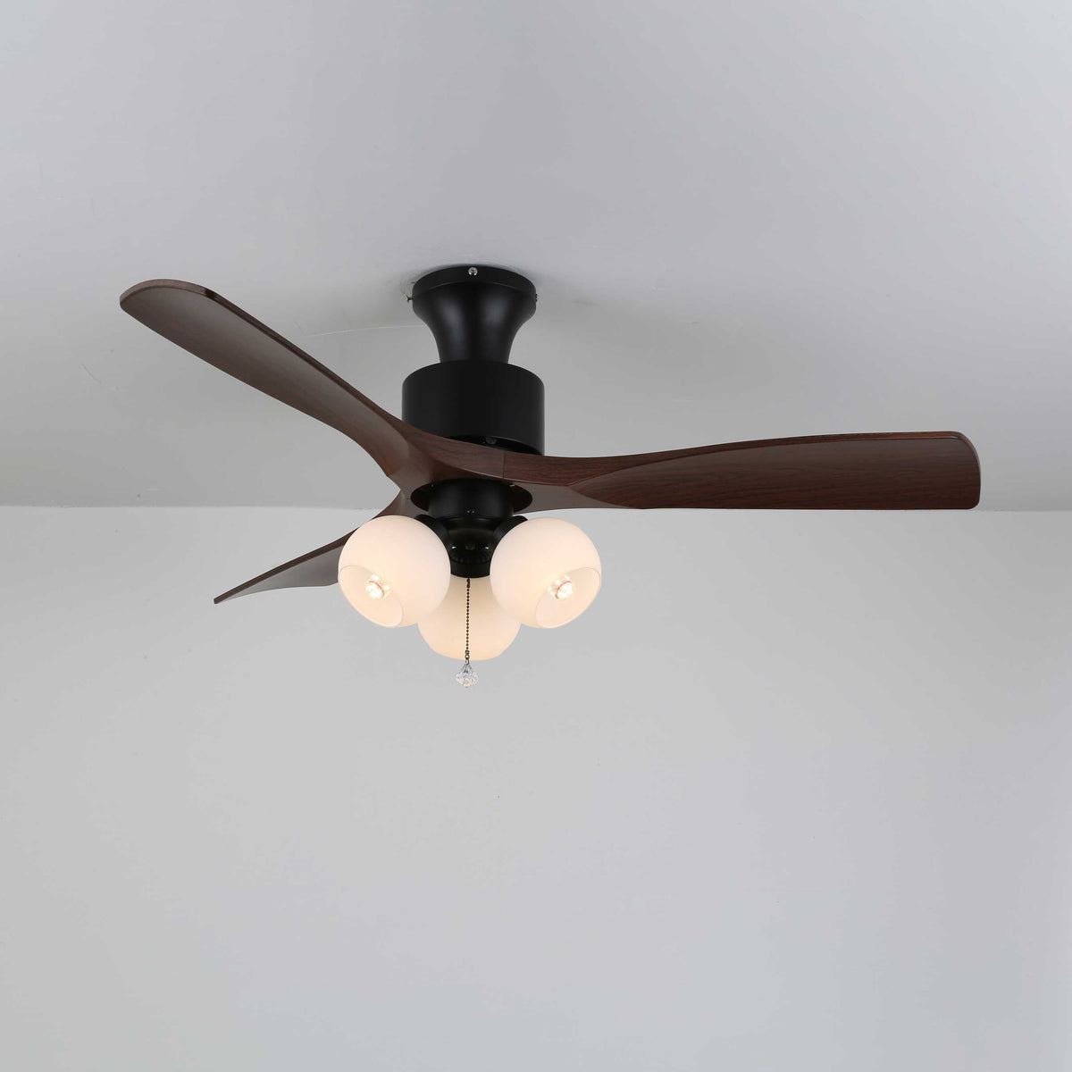 Gwen ventilador de techo con luz Vintage de vidrio
