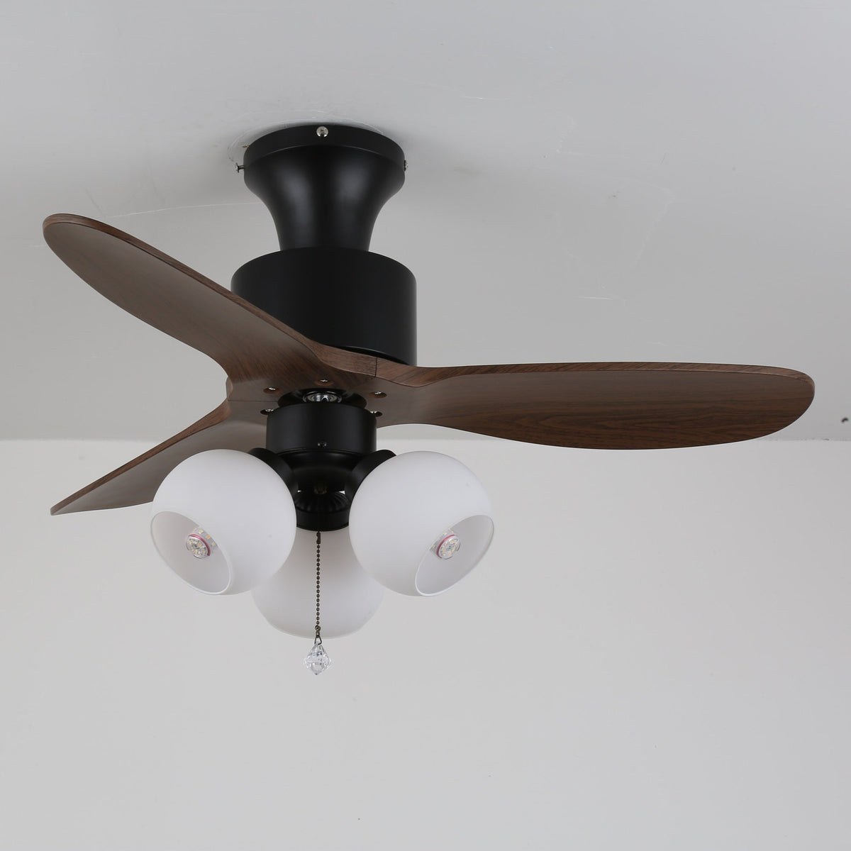 Gwen ventilador de techo con luz Vintage de vidrio