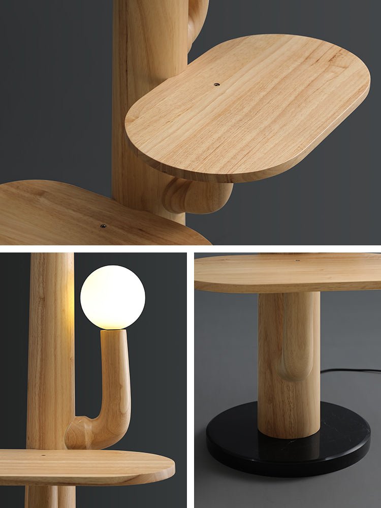 Rymb lámpara de pie en madera