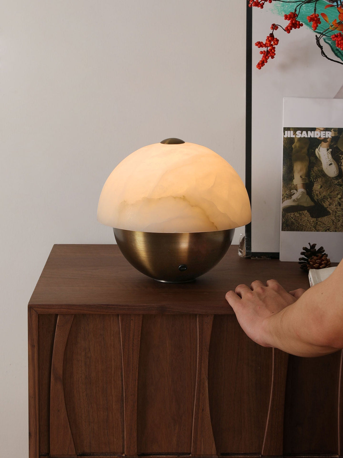 Crol lámpara de mesa alabastro mini
