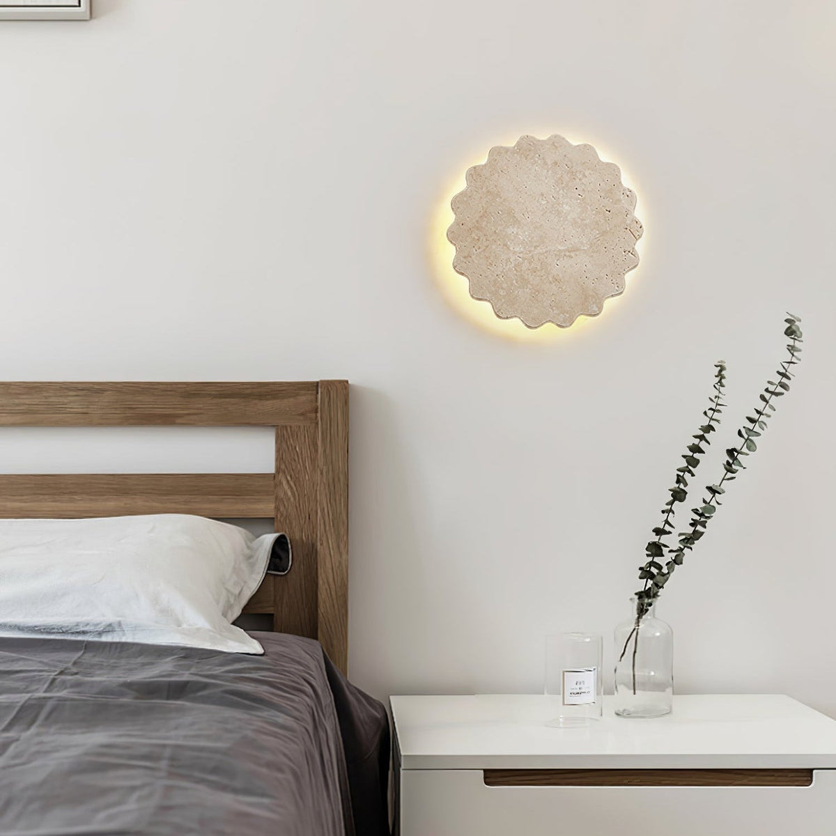 Viraanette aplique de pared Luna con borde escotillado