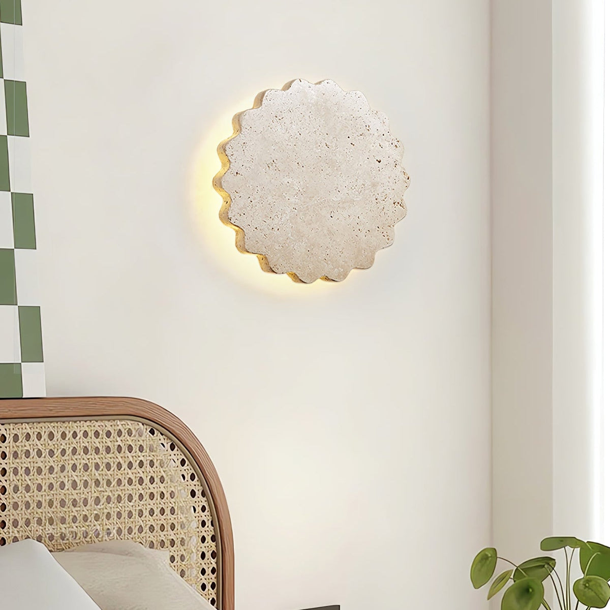 Viraanette aplique de pared Luna con borde escotillado