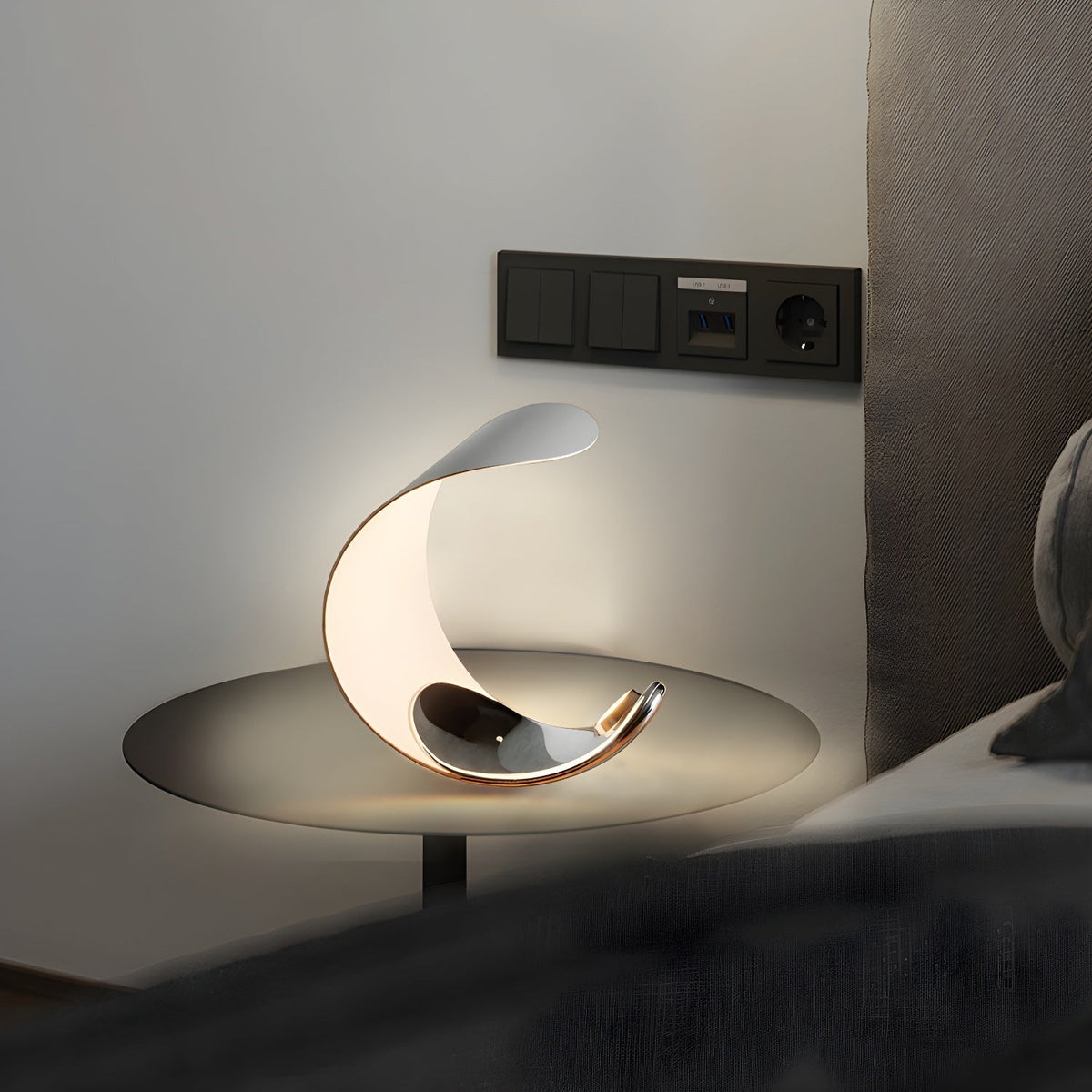 Lunora lámpara de mesa elegante Flow