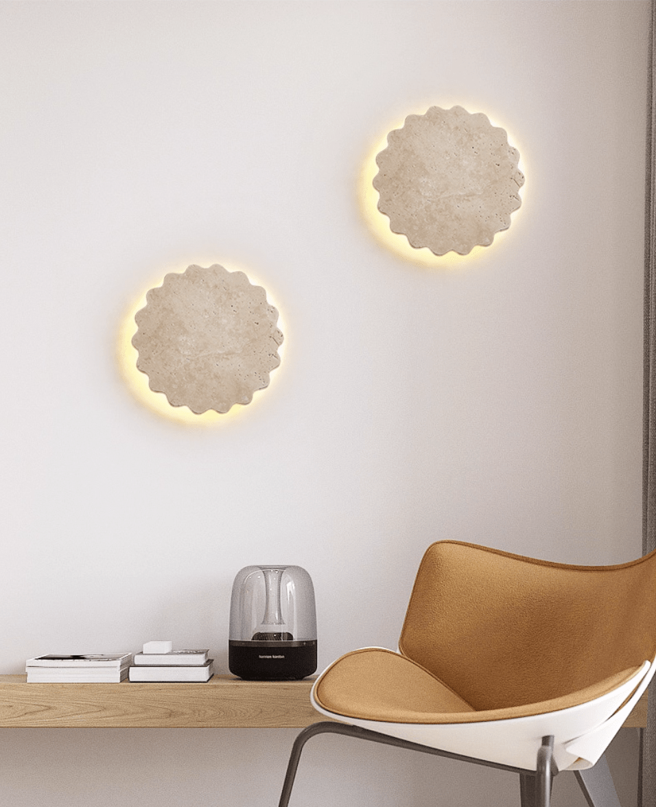 Viraanette aplique de pared Luna con borde escotillado