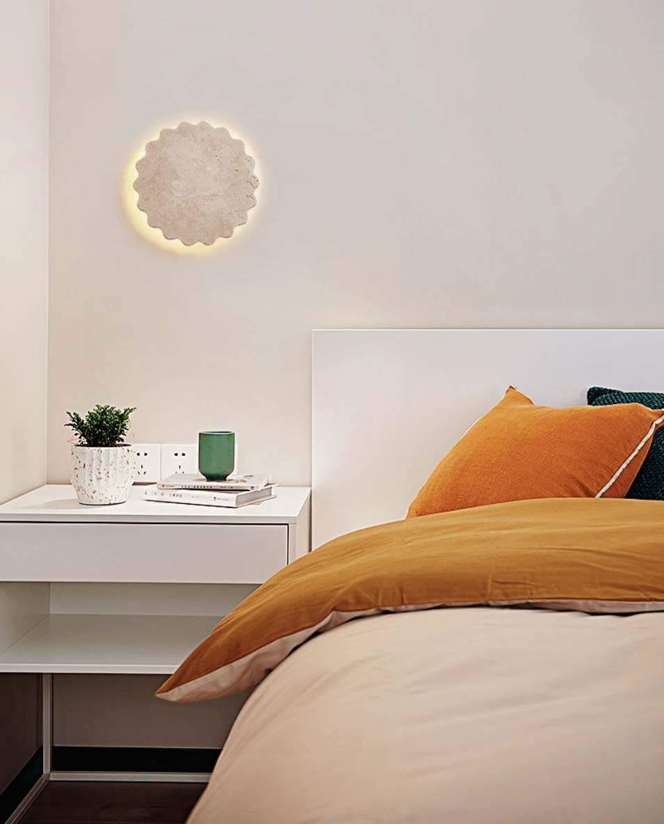 Viraanette aplique de pared Luna con borde escotillado
