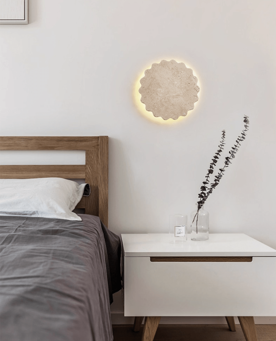 Viraanette aplique de pared Luna con borde escotillado